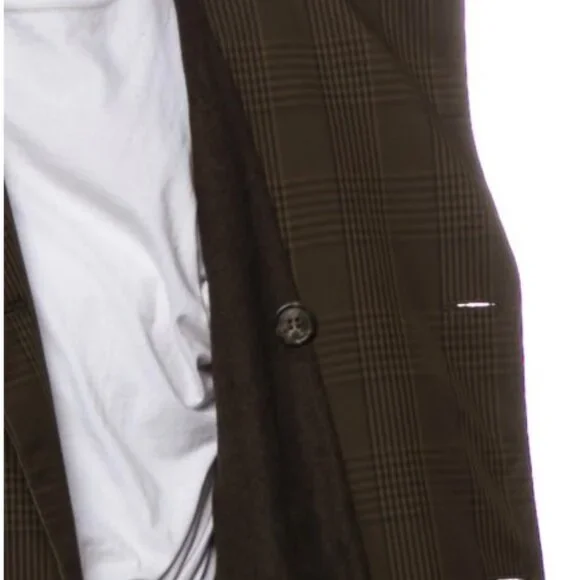 Salvatore Ferragamo Plaid Print Trench Coat
